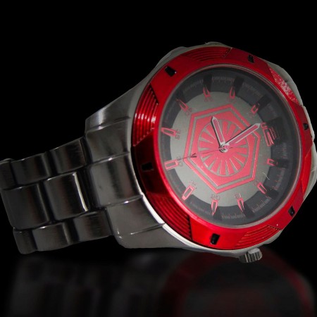 Star Wars First Order Symbol Black Watch with Metal Band