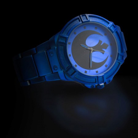 Star Wars Rebel Symbol Blue Watch with Metal Band