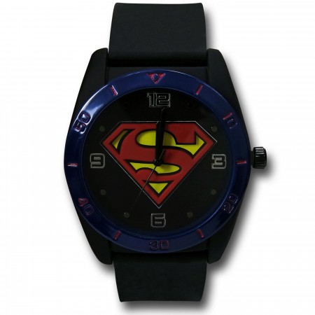 Superman Symbol Watch with Silicone Band
