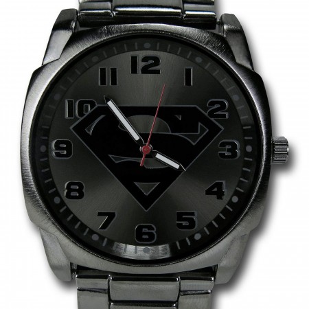 Superman Symbol Steel Alloy Watch