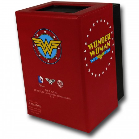 Wonder Woman Symbol Rose Gold Watch with Metal Band