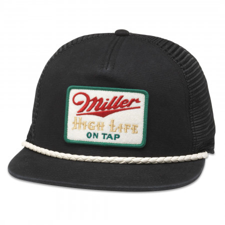 Miller High Life On Tap Flat Bill Adjustable Snapback Trucker Hat