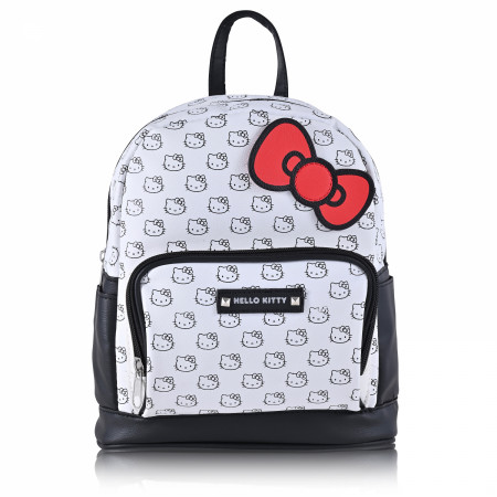 Hello Kitty Face Print 10" Mini Backpack with Bow