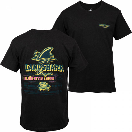 Landshark Men's Black Painted T-Shirt