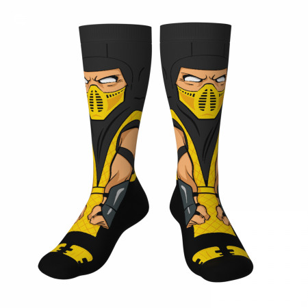 Mortal Kombat Scorpion Crossover Crew Socks