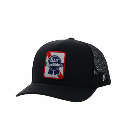 Pabst Blue Ribbon Classic Logo Patch Snapback Hybrid Bill Trucker Hat