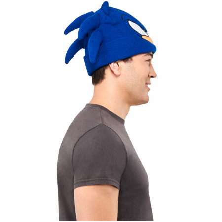 Sonic the Hedgehog Character Face Costume Knit Beanie