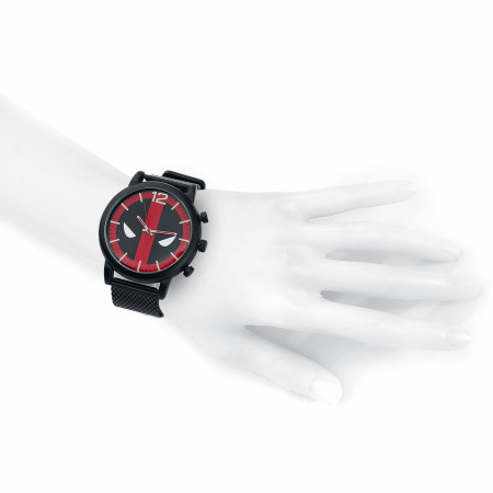 Marvel Comics Deadpool Logo Watch with Silicone Band