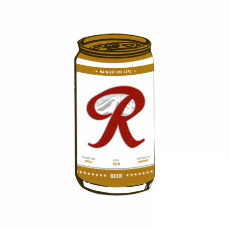 Rainier Beer Can Sticker
