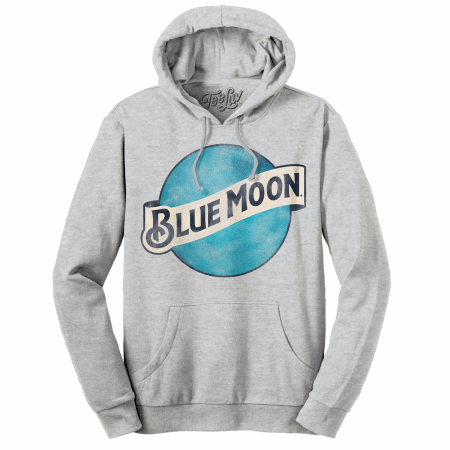 New Blue Moon Gray Classic Logo Men's Beer Brewing T-Shirt