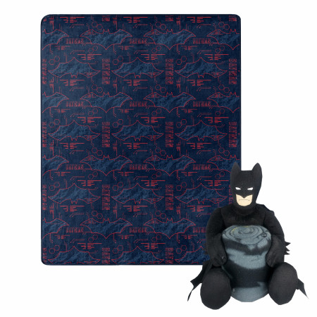 DC Comics Batman Symbols 40 X 50 Silk Touch with Plush Hugger