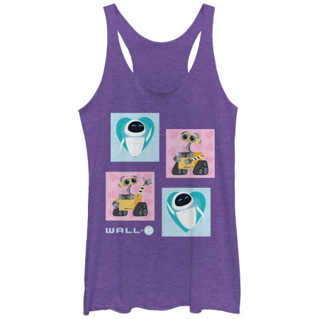 Disney Pixar Wall E WallE Love Purple Juniors Racerback Tank Top