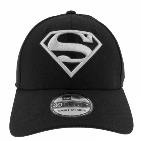 Superman Silver Logo New Era 39Thirty Fitted Hat