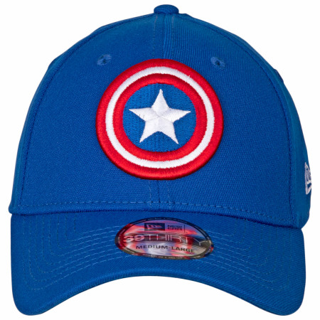 Captain America Shield Symbol Royal Blue New Era 39Thirty Fitted Hat