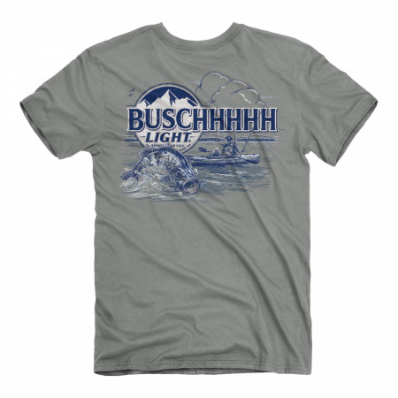 Busch Light Bass Catch Front and Back Print T-Shirt