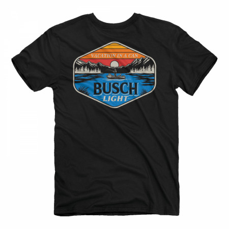 Busch Light Sunset at the Lake Front and Back Print T-Shirt