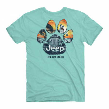 Jeep Canine Off Road Front and Back Print T-Shirt