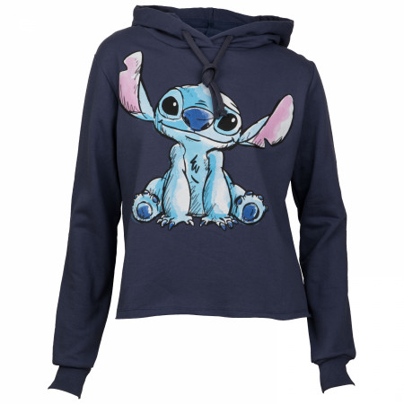 Disney Lilo & Stitch Just Chillin' Juniors Crop Hoodie