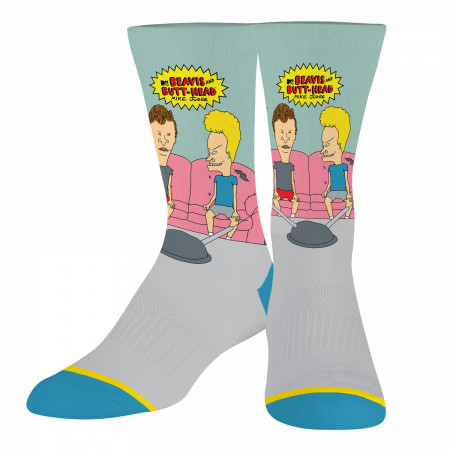 Beavis and Butt-Head Couch Sitting Crew Socks