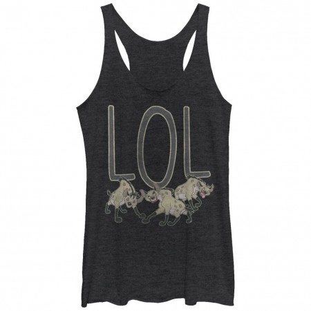 Disney Lion King Hyenas LOL Black Juniors Racerback Tank Top
