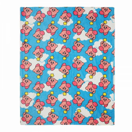 Kirby Snack Time Double Sided Fleece Throw Blanket