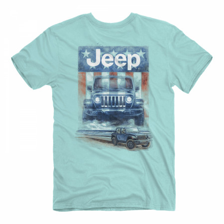 Jeep USA Beach Rider Front and Back Print T-Shirt