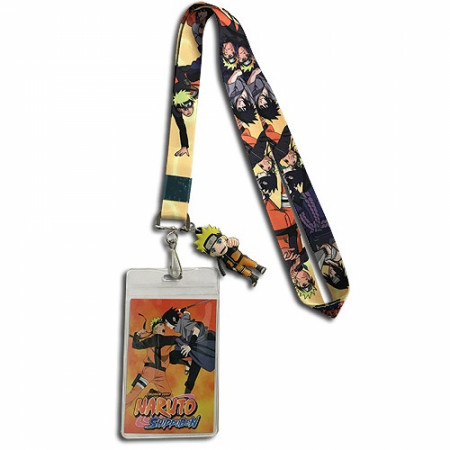 Naruto & Sasuke ID Badge and Charm Lanyard
