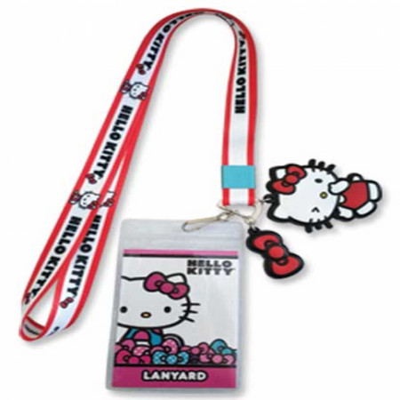 Hello Kitty ID Badge and Charm Lanyard