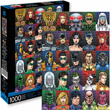 DC Heros and Villains Faces 1000 Piece Puzzle