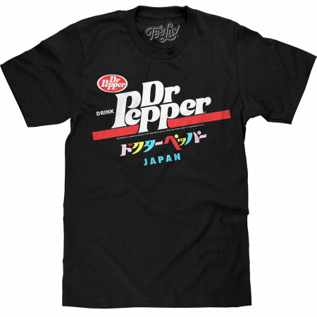 Dr. Pepper Label Japan Text T-Shirt