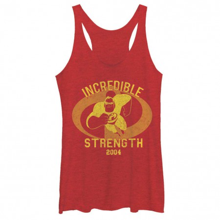 Disney Pixar The Incredibles Incredibles Gym Red Juniors Racerback Tank Top