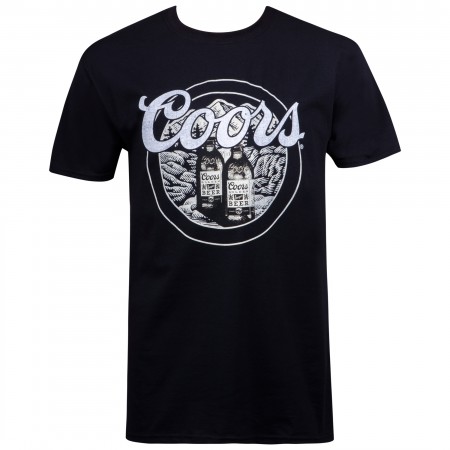 Coors Men's Black Rocky Mountain Logo T-Shirt