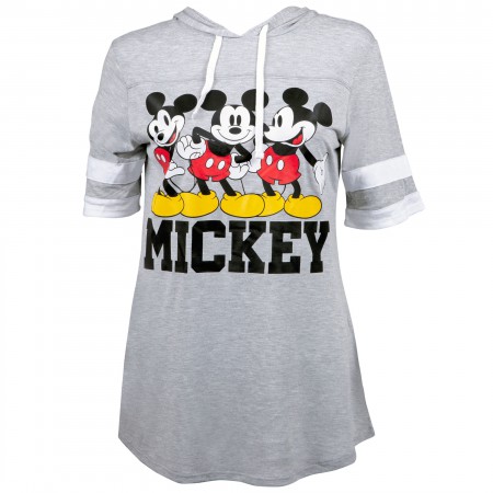 Mickey Mouse Women's Hooded Football Tee