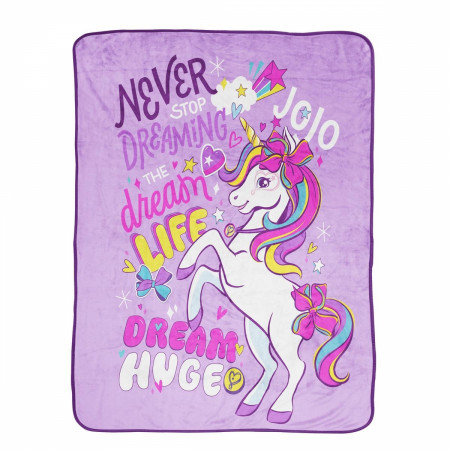 JoJo Siwa Dream Huge Unicorn 46" x 60" Silk Touch Throw Blanket
