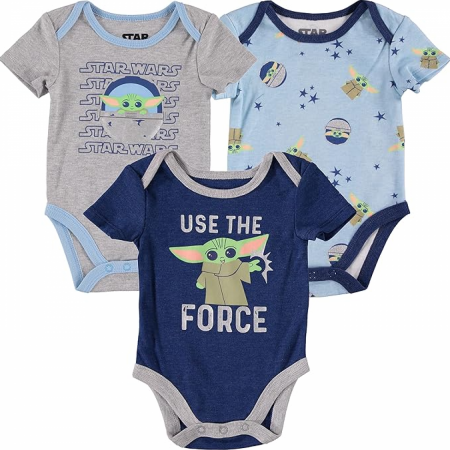 Star Wars Disney The Child Infant Short Sleeve Bodysuits 3-Pack