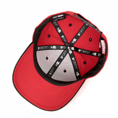Spider-Man Logo Black and Red New Era 9Forty Adjustable Hat