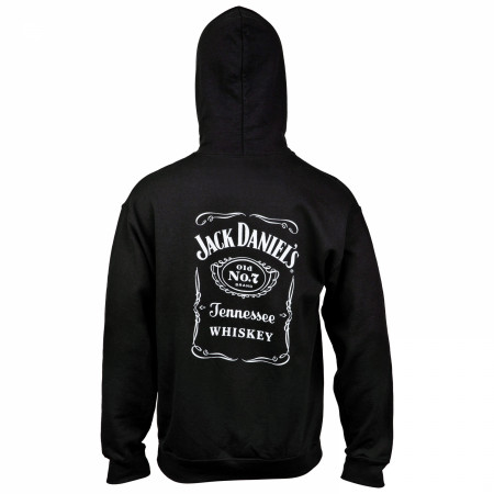 Jack Daniel's Classic Label Black Graphic Hoodie Sweatshirt