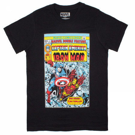 Captain America and Iron Man Marvel Comic Cover T-Shirt