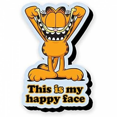 Garfield The Cat Cartoon This is My Happy Face Magnet