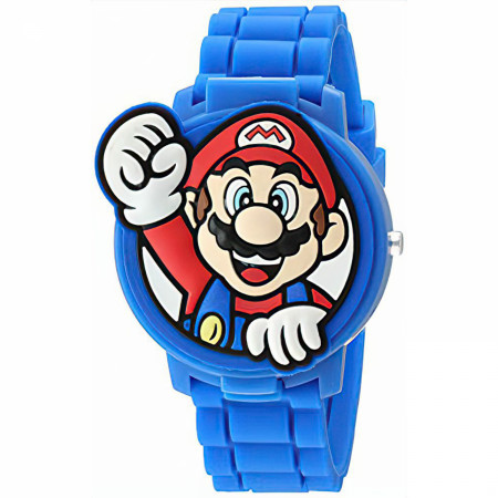 Super Mario Bros. Kid's Watch with 3D Mario Cover