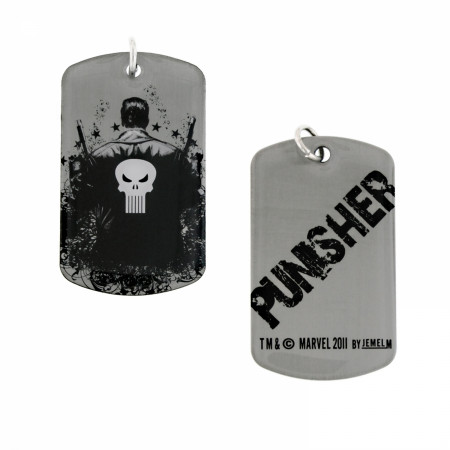 Punisher Splatter Logo Dog Tag