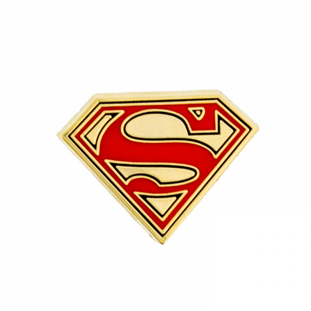 Superman Logo Gold Lapel Pin