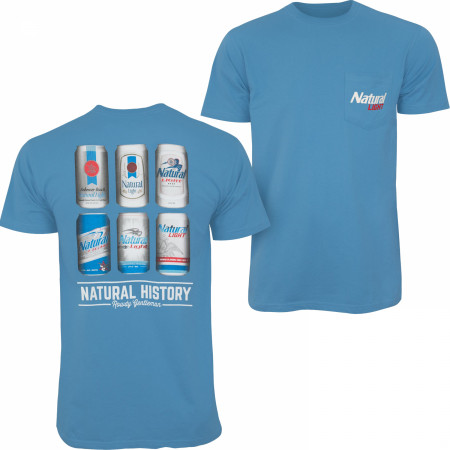 Natural Light Men's Blue Natural History Rowdy Gentleman T-Shirt