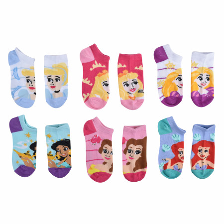 Disney Princesses Girl's Variety Crew Socks 6-Pack
