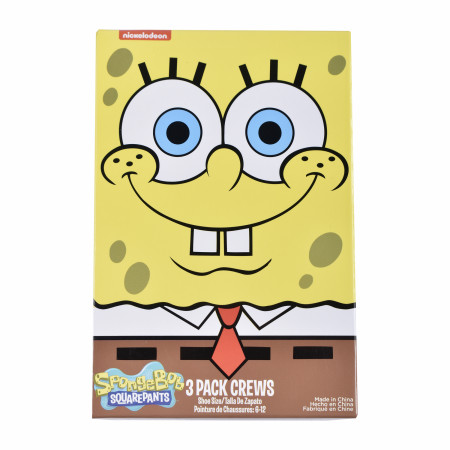 SpongeBob SquarePants 3-Pair Crew Socks Box Set