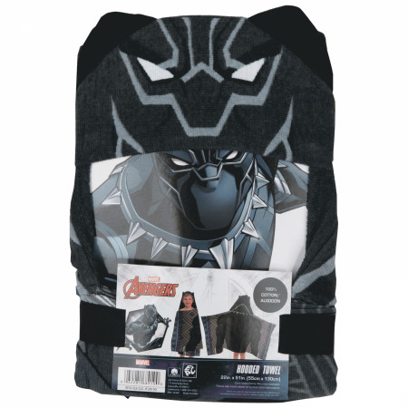 Black Panther Cosplay Hooded Poncho Towel
