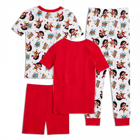 Ryan's World Red Titan Youth 4-Piece Long Sleeve Pajama Set