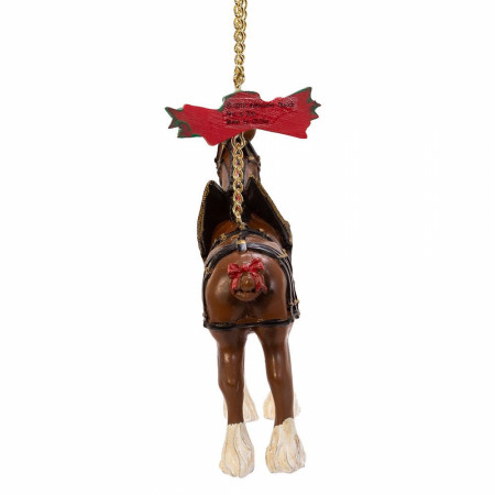 Budweiser Beer Clydesdale Holiday Ornament.