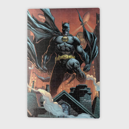 Batman Over the City 3D Lenticular 300pc Jigsaw Puzzle in Collectors Tin