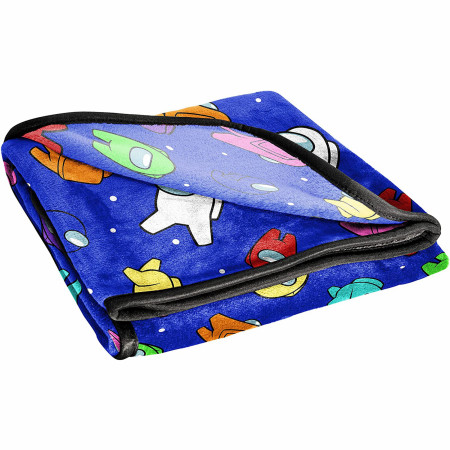 Among Us Players in Space Throw Blanket